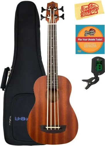 Kala U-Bass-WNDR-FS Wanderer Acoustic-Electric U-Bass Ukulele Bundle